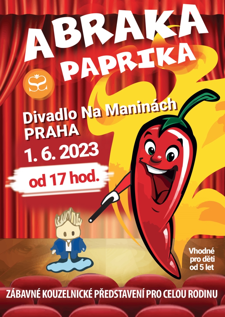 Kouzelník Štěpán Šmid - Pozvánka na kouzelnické představení Abraka Paprika 1.6.