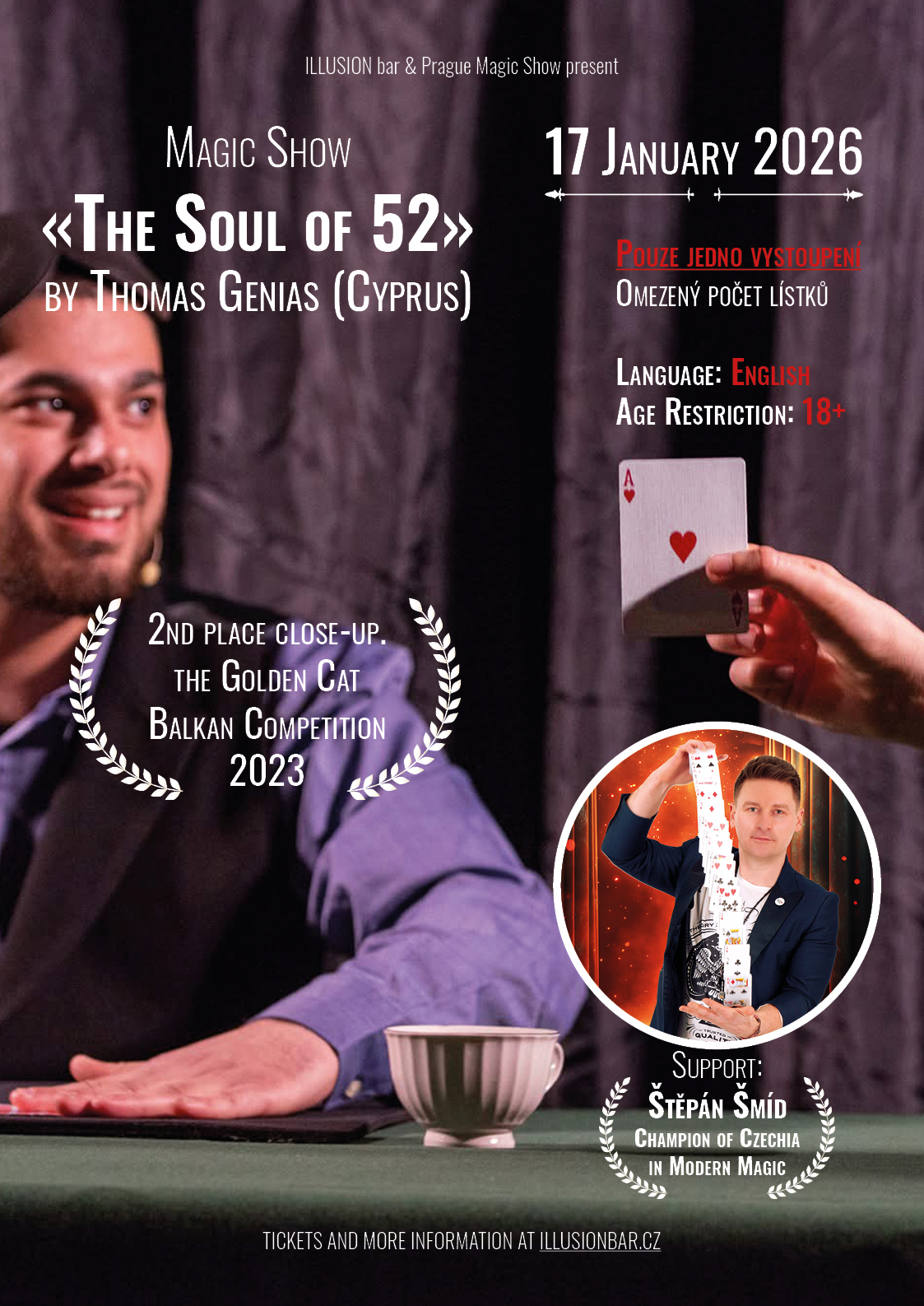 Kouzelník Štěpán Šmid - Mikromagické představení dvou kouzelníků v Illusion baru v Praze - VYPRODÁNO!!!