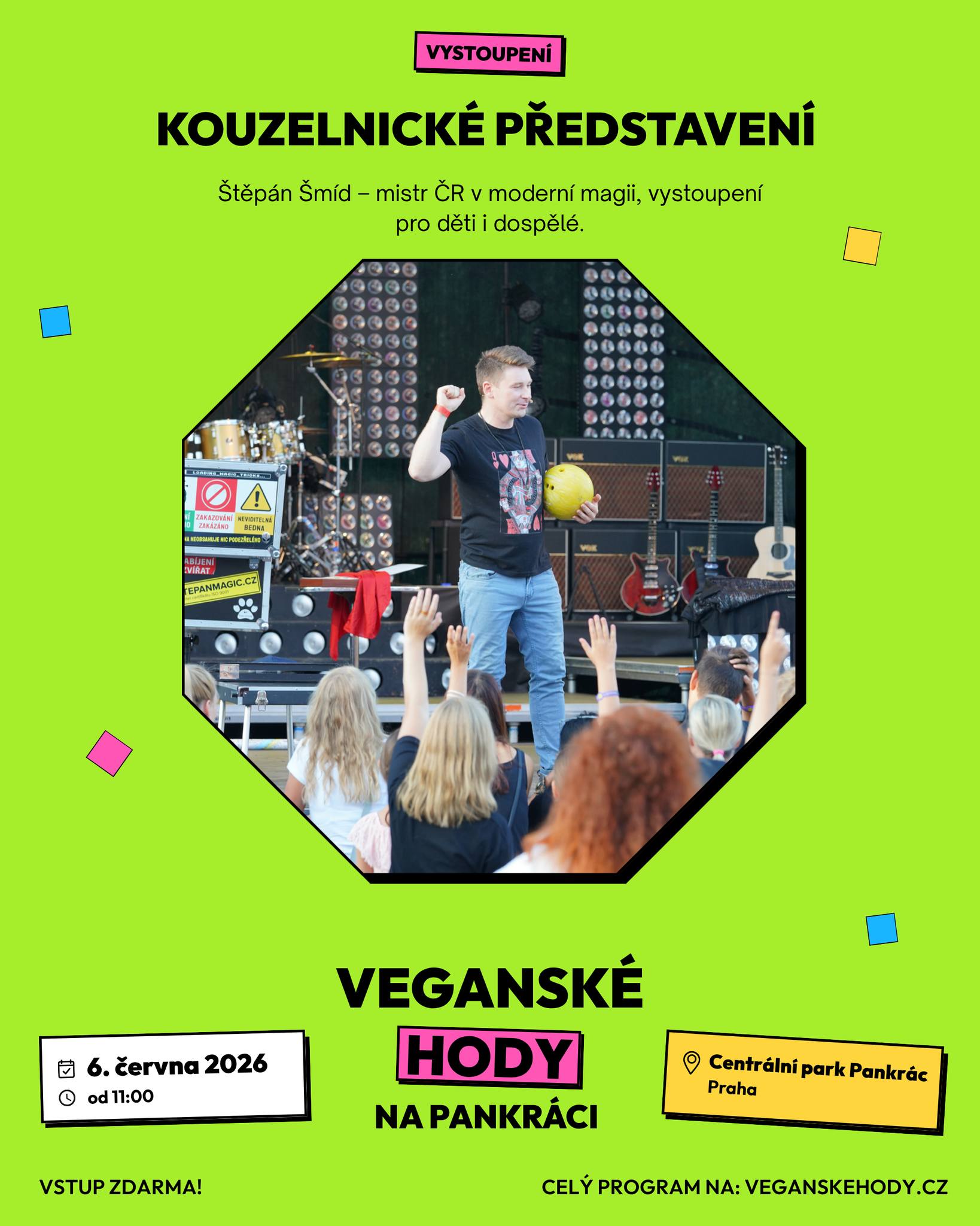 Kouzelník Štěpán Šmid - Kouzelnické představení na veganských hodech v Praze na Pankráci