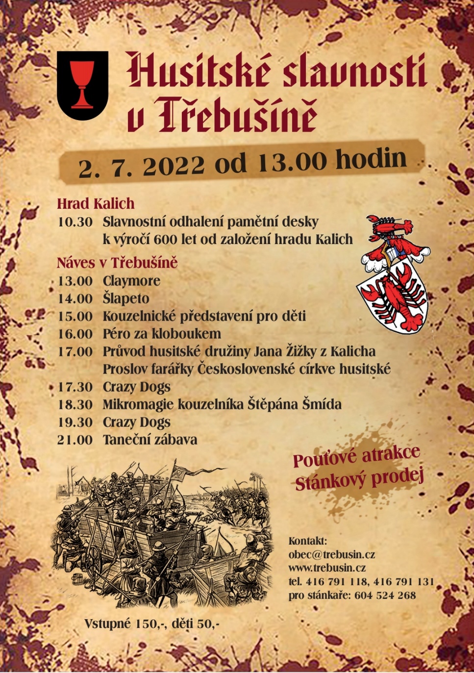 Kouzelník Štěpán Šmid - Kouzelník pro děti i dospělé, Husitské slavnosti, Třebušín, Litoměřice