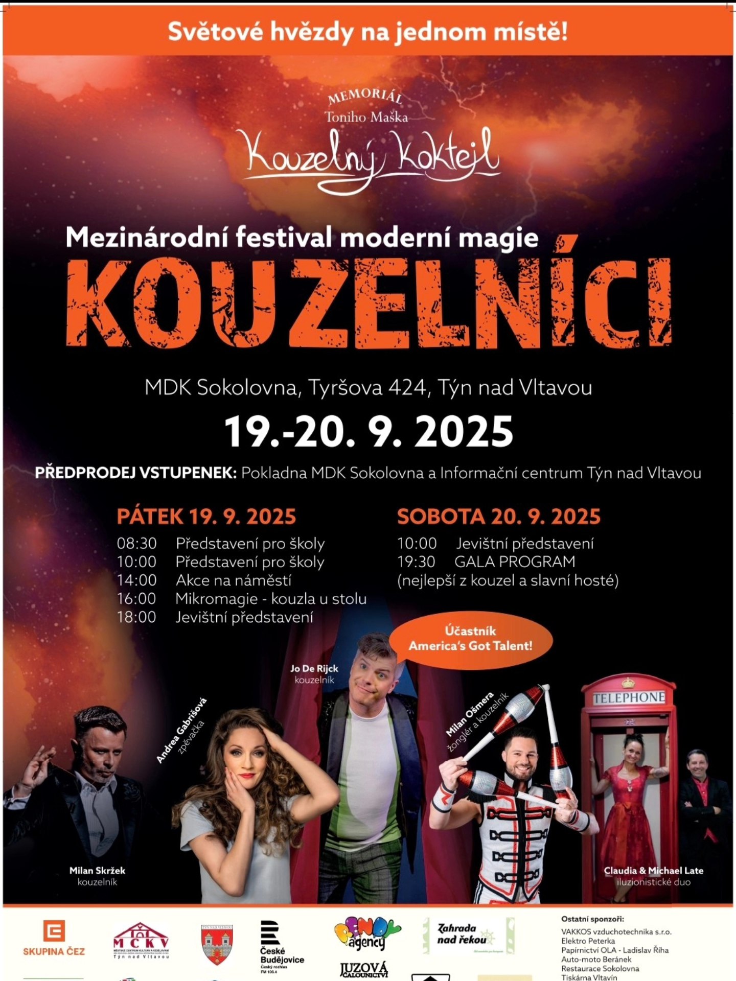 Kouzelník Štěpán Šmid - Kouzelník na kouzelnickém festivalu v Týně nad Vltavou, okr. České Budějovice